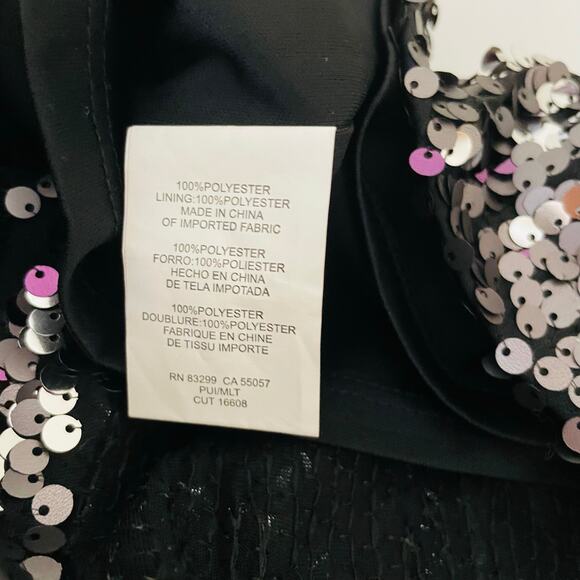 Prom Purple Multi Full Sequin Strapless Dress - Picture 13 of 14